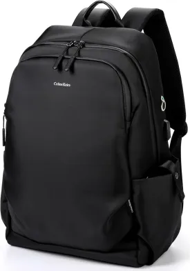 17 inch laptop backpack for men, business travel computer backpack with USB charging port and headphone jack, college school bookbag, black, large, 25 L