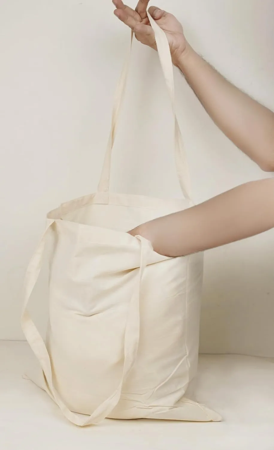 6 & 12 Pack Tote Bags - Reusable Shopping Bags for Women - 15 x 16