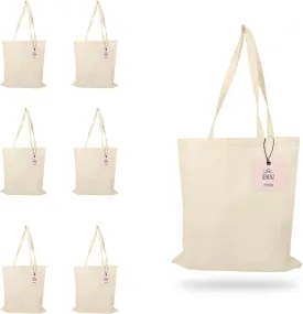 6 & 12 Pack Tote Bags - Reusable Shopping Bags for Women - 15 x 16