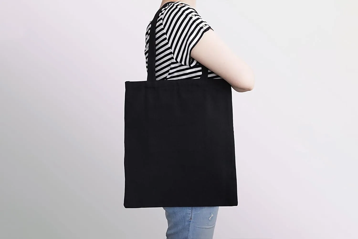 6 & 12 Pack Tote Bags - Reusable Shopping Bags for Women - 15 x 16