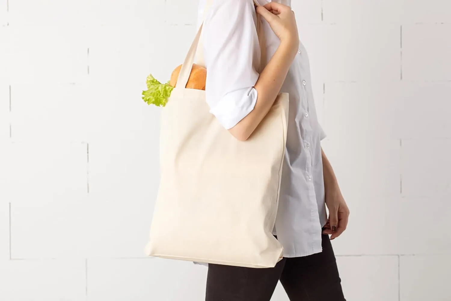 6 & 12 Pack Tote Bags - Reusable Shopping Bags for Women - 15 x 16