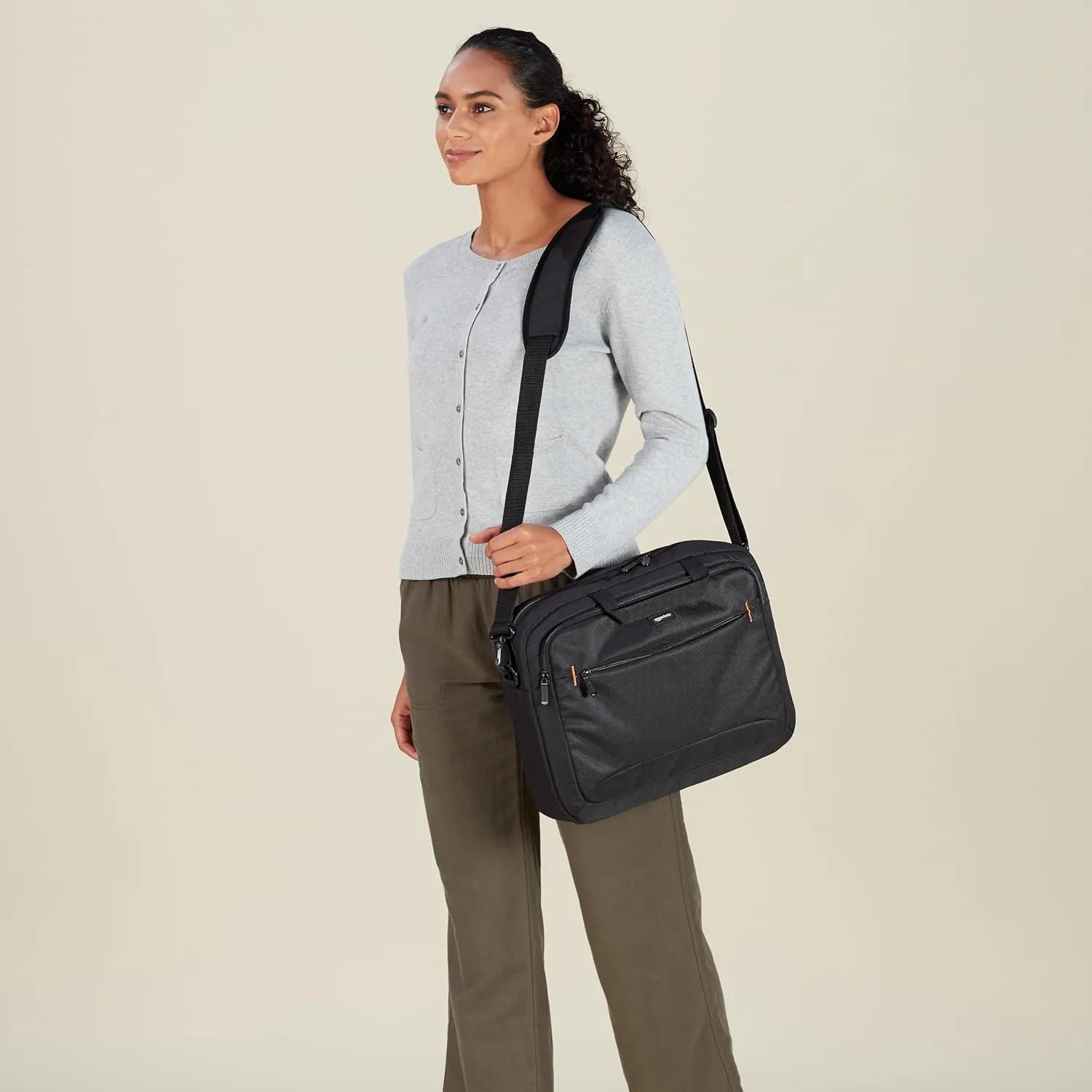 Amazon Basics Laptop Carrying Case Shoulder Strap, 17.3 inch, Black