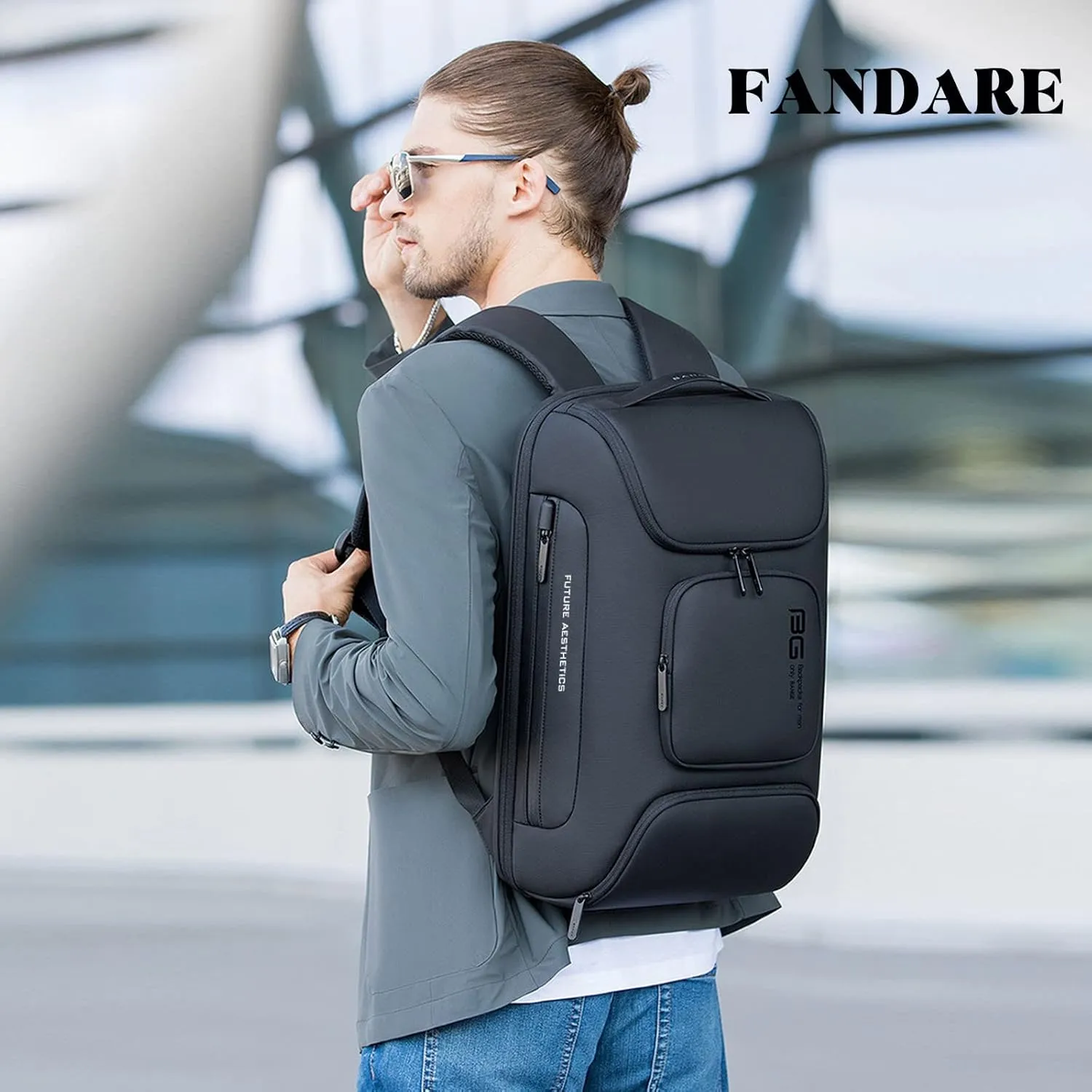 Anti-theft Backpack Business Laptop Handbag Travel Large Daypacks fits 15.6 Inch Laptop with USB Charging Port Computer Bag Bookbag for Women Men Waterproof Rucksack Black