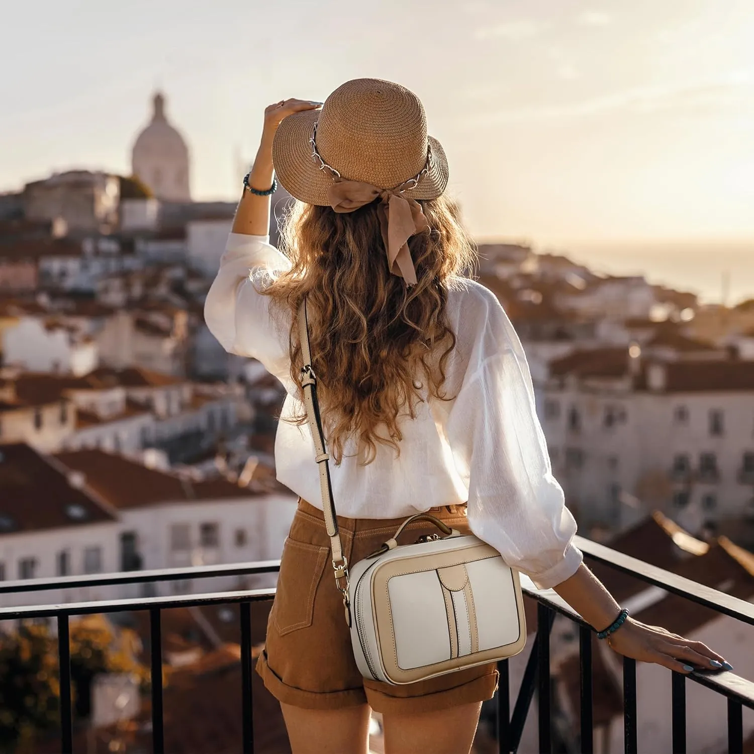 Anti Theft Crossbody Bag for Women Men Trendy, Rfid Blocking Travel Bag Top Handle Shoulder Handbags
