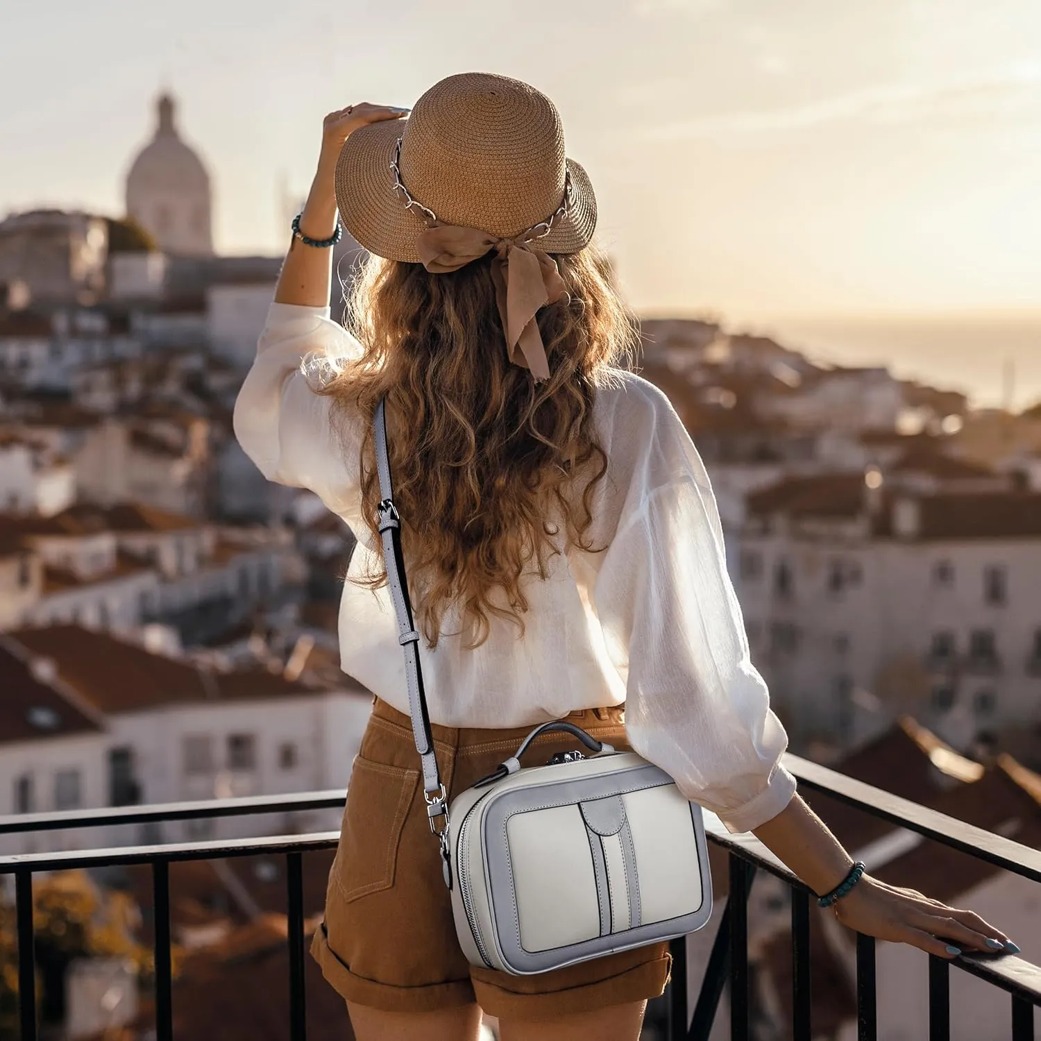 Anti Theft Crossbody Bag for Women Men Trendy, Rfid Blocking Travel Bag Top Handle Shoulder Handbags