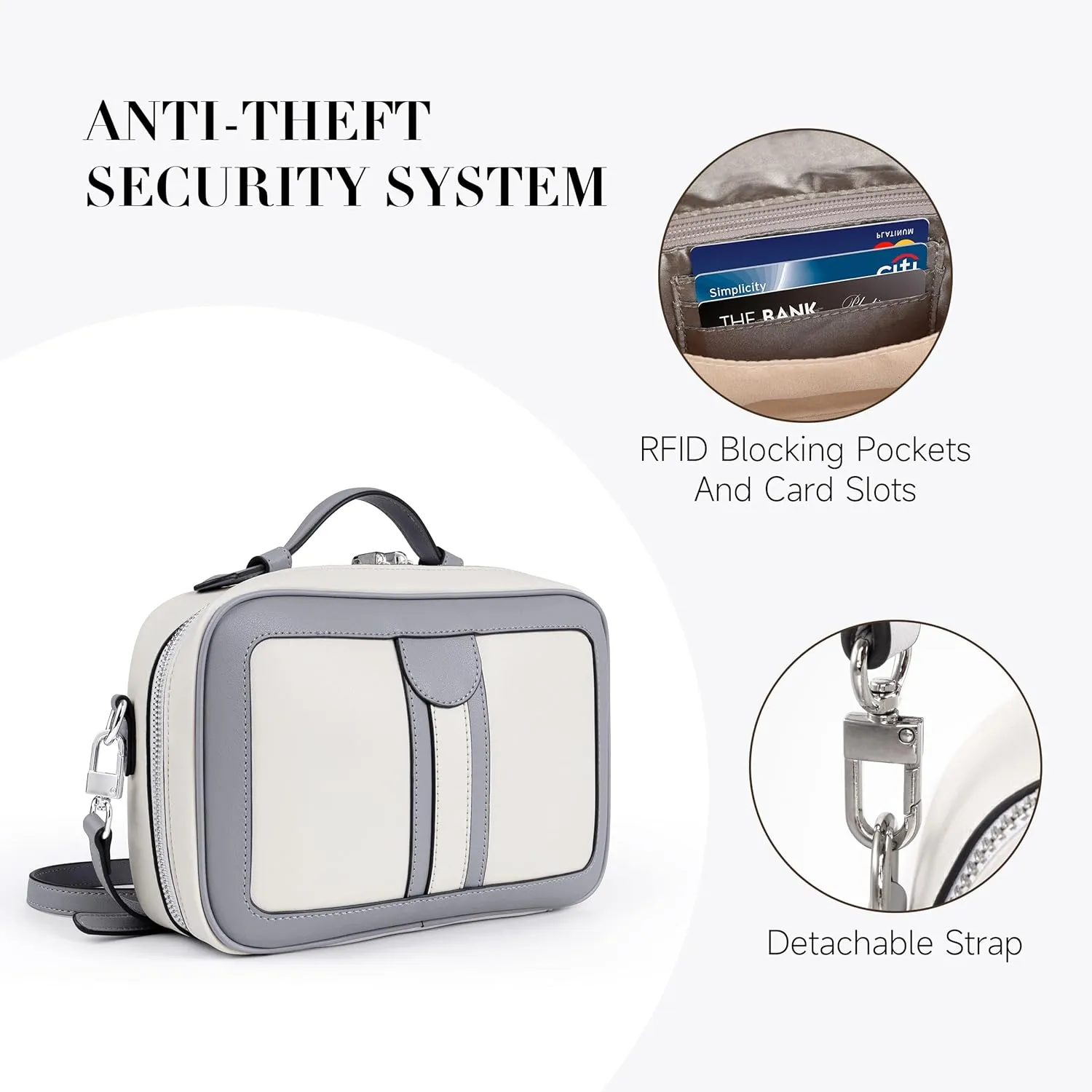 Anti Theft Crossbody Bag for Women Men Trendy, Rfid Blocking Travel Bag Top Handle Shoulder Handbags