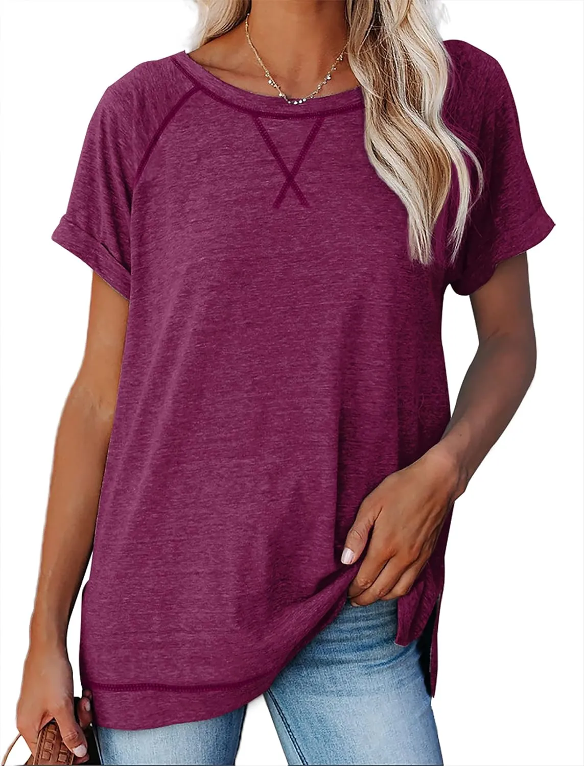 Aokosor Summer Tops for Women Casual 2025 Loose Fitting Outfits Workout