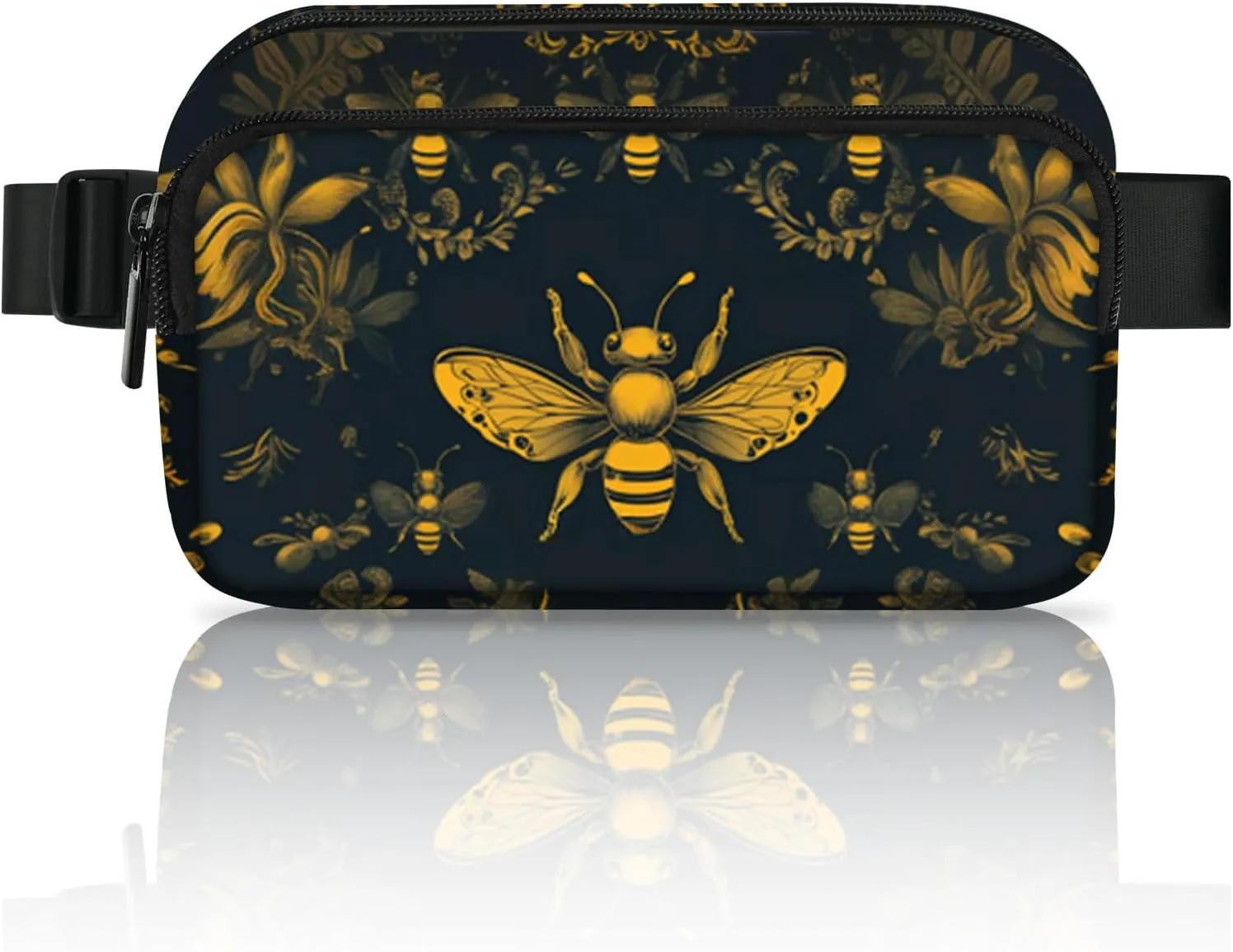 Bee Fanny Pack Fashion Belt Bag Lightweight Waist Pouch with Adjustable Strap Mini Crossbody Bags for Women Travel Sports Running