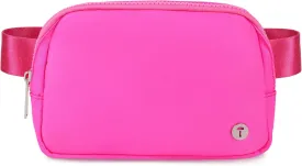 Belt Bag For Women Girls Kids Fanny Pack Fashionable Waist Packs Crossbody Bag With Adjustable Strap Waterproof Hot Pink