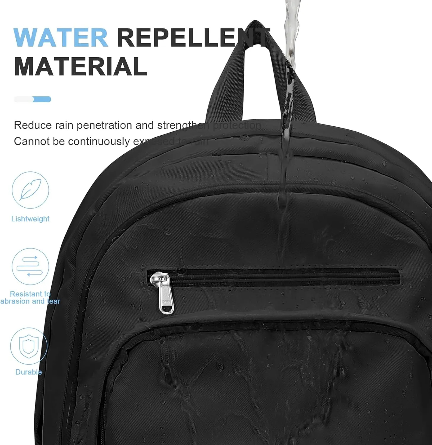 Black College Backpack For Women Men,Lightweight High School Bag,School Backpack With Lots Of Pockets,Cute Bookbag For Teens Boys Girls,Casual Daypack Backpack For School