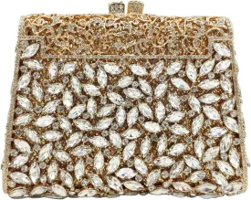 Boutique De FGG Crystal Clutch Purse for Women Formal Evening Handbags Rhinestone Clutch Bag Wedding Party Handbags,Mini