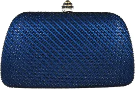 Boutique De FGG D Shape Women Crystal Evening Bags Formal Parties and Weddings Chic Clutch Purse Rhinestone Handbags, Mini