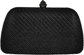 Boutique De FGG D Shape Women Crystal Evening Bags Formal Parties and Weddings Chic Clutch Purse Rhinestone Handbags, Mini