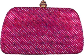 Boutique De FGG D Shape Women Crystal Evening Bags Formal Parties and Weddings Chic Clutch Purse Rhinestone Handbags, Mini