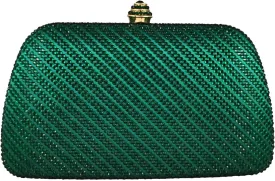 Boutique De FGG D Shape Women Crystal Evening Bags Formal Parties and Weddings Chic Clutch Purse Rhinestone Handbags, Mini
