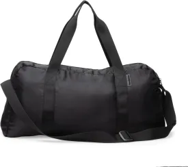 Brookstone Men's Duffel Bag - Lightweight Water-Resistant Travel Duffel Bags - Packable Travel Bags with Adjustable Straps, Black