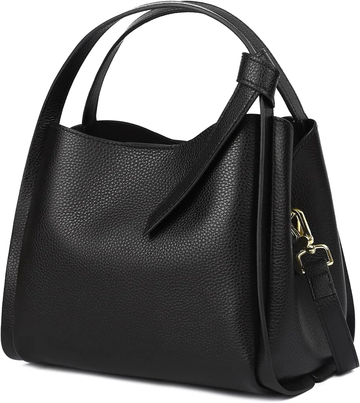Bucket Bags for Women, Genuine Leather Handbags Small Crossbody Purses, Shoulder Bags with an Adjustable Strap