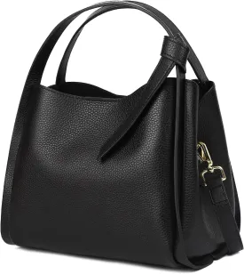Bucket Bags for Women, Genuine Leather Handbags Small Crossbody Purses, Shoulder Bags with an Adjustable Strap