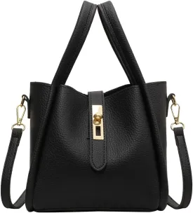 Bucket Bags for Women Vegan Leather Tote Bag Small Handbag Top Handle Bag Trendy Stachel Bag Crossbody Purse