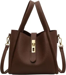 Bucket Bags for Women Vegan Leather Tote Bag Small Handbag Top Handle Bag Trendy Stachel Bag Crossbody Purse