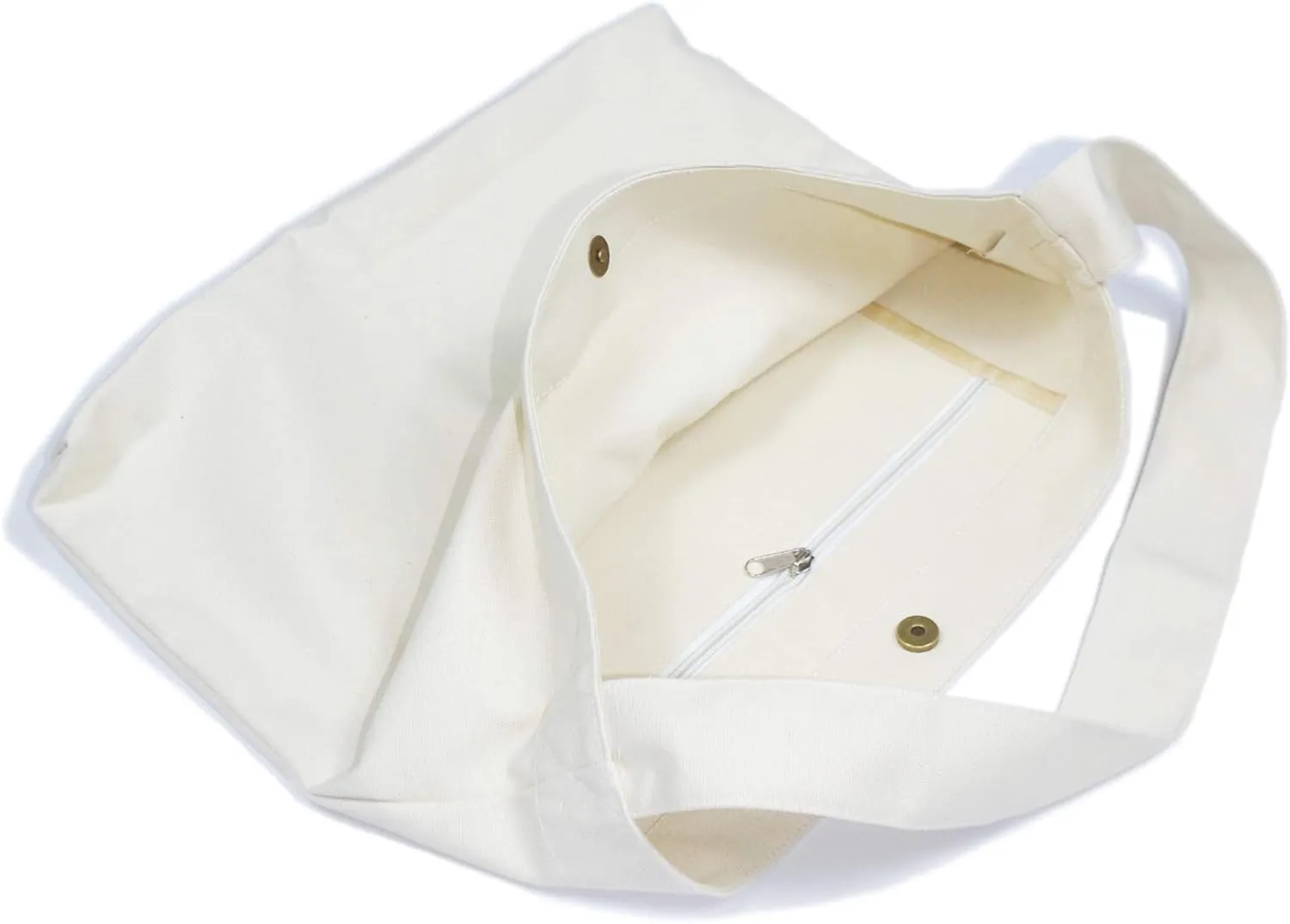 Canvas Bag with Magnetic Snap Large Size Simple Design Thick and Sturdy