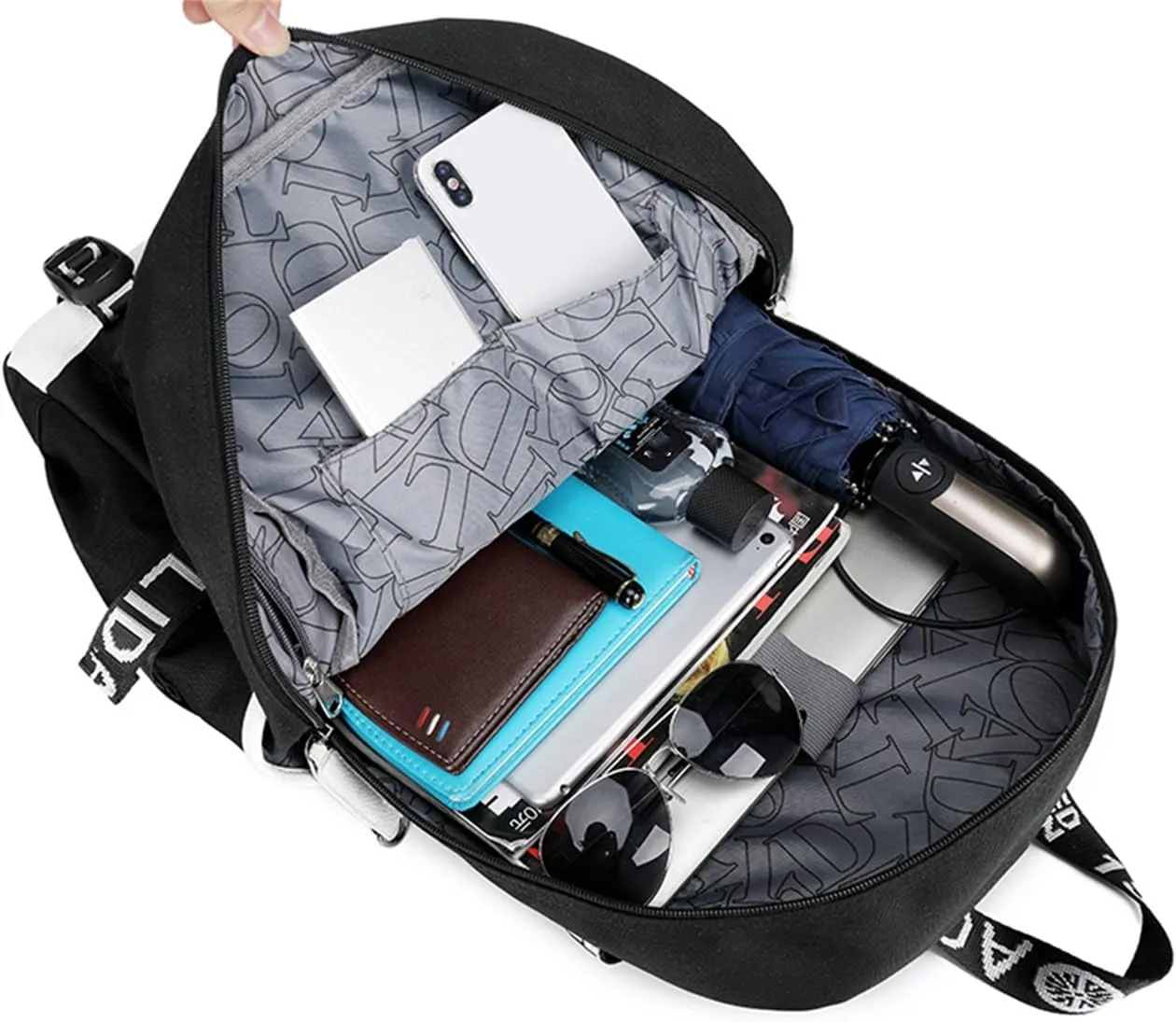 Captain Underpants Casual Bookbag Lightweight Sturdy Travel Knapsack Multi-pocket USB Bagpack for Outdoors,Hiking
