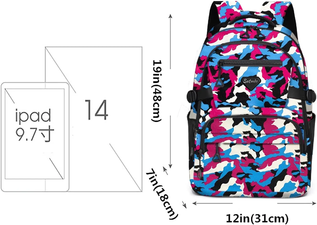 Casual Lightweight Backpacks for Boys & Girls, School Bookbags, 15 "Laptop Backpack, Travel Bag (212-hzi)