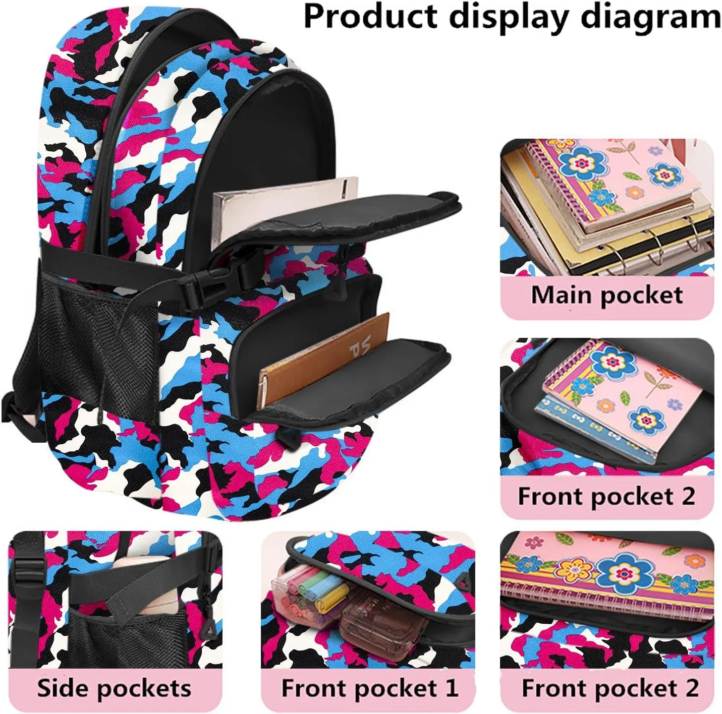 Casual Lightweight Backpacks for Boys & Girls, School Bookbags, 15 "Laptop Backpack, Travel Bag (212-hzi)