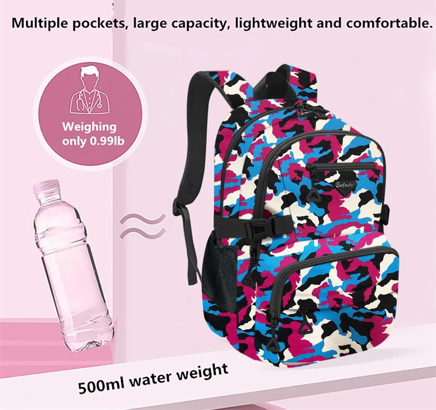 Casual Lightweight Backpacks for Boys & Girls, School Bookbags, 15 "Laptop Backpack, Travel Bag (212-hzi)