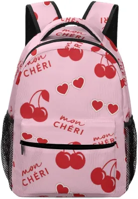 Cherry Backpack Casual Travel Daily Work Camping School Bag with Multiple Pockets