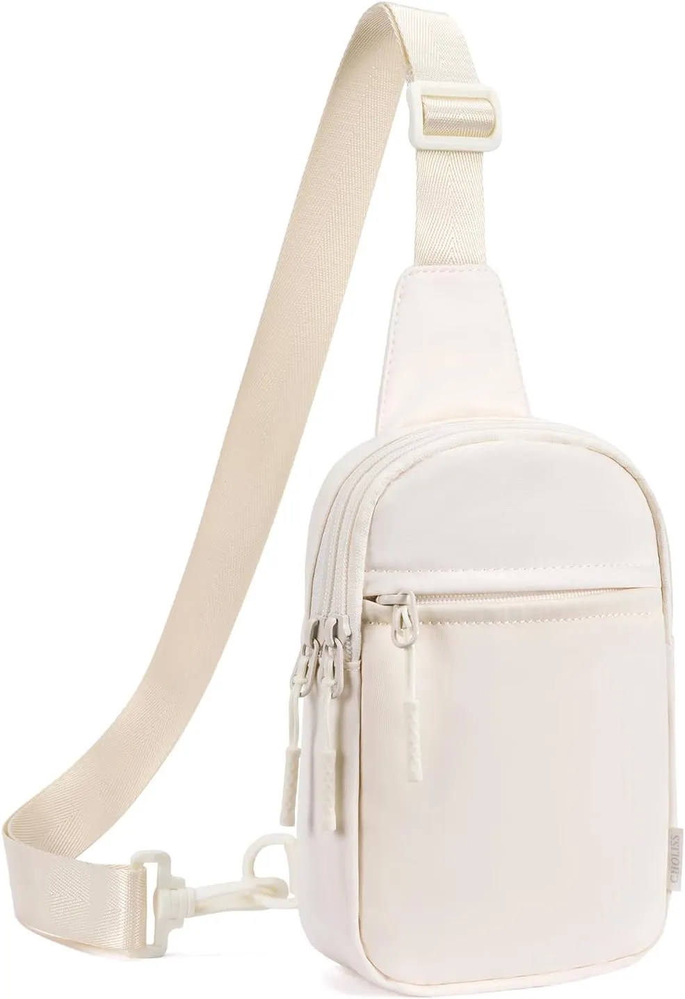 CHOLISS Fanny Packs for Women Crossbody Bags, Small Sling Backpack Travel Bag Nylon, Beige