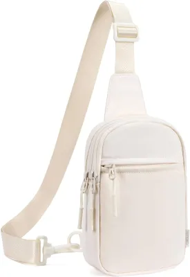 CHOLISS Fanny Packs for Women Crossbody Bags, Small Sling Backpack Travel Bag Nylon, Beige