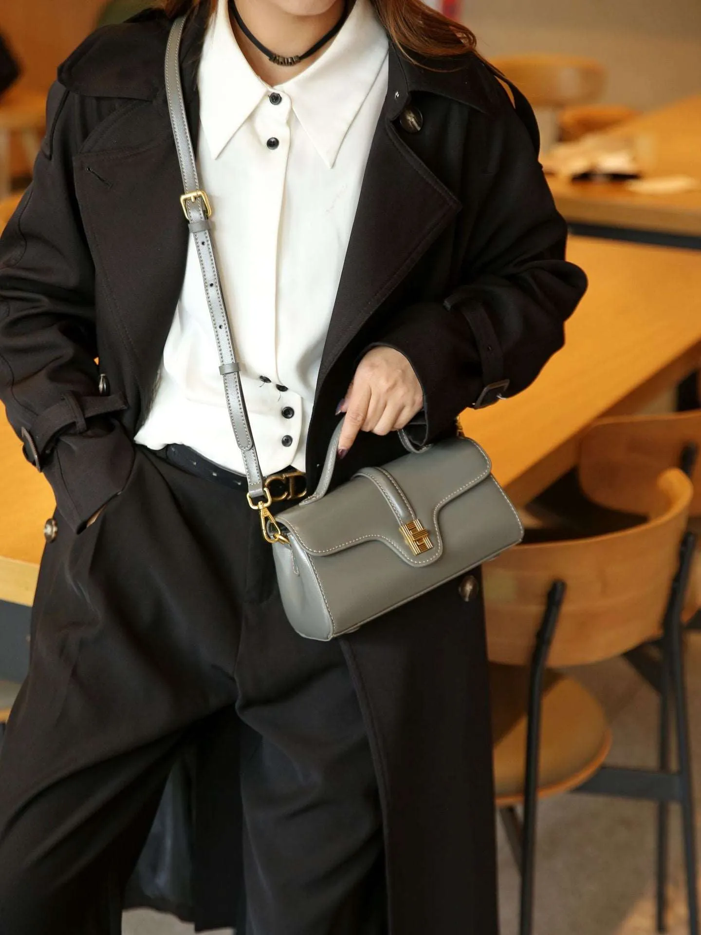 Classic Leather Top Handle Bag