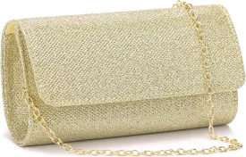 Clutch Purses for Women, Evening Bag with Detachable Chain Ladies Sparkling Party Handbag Wedding Bags