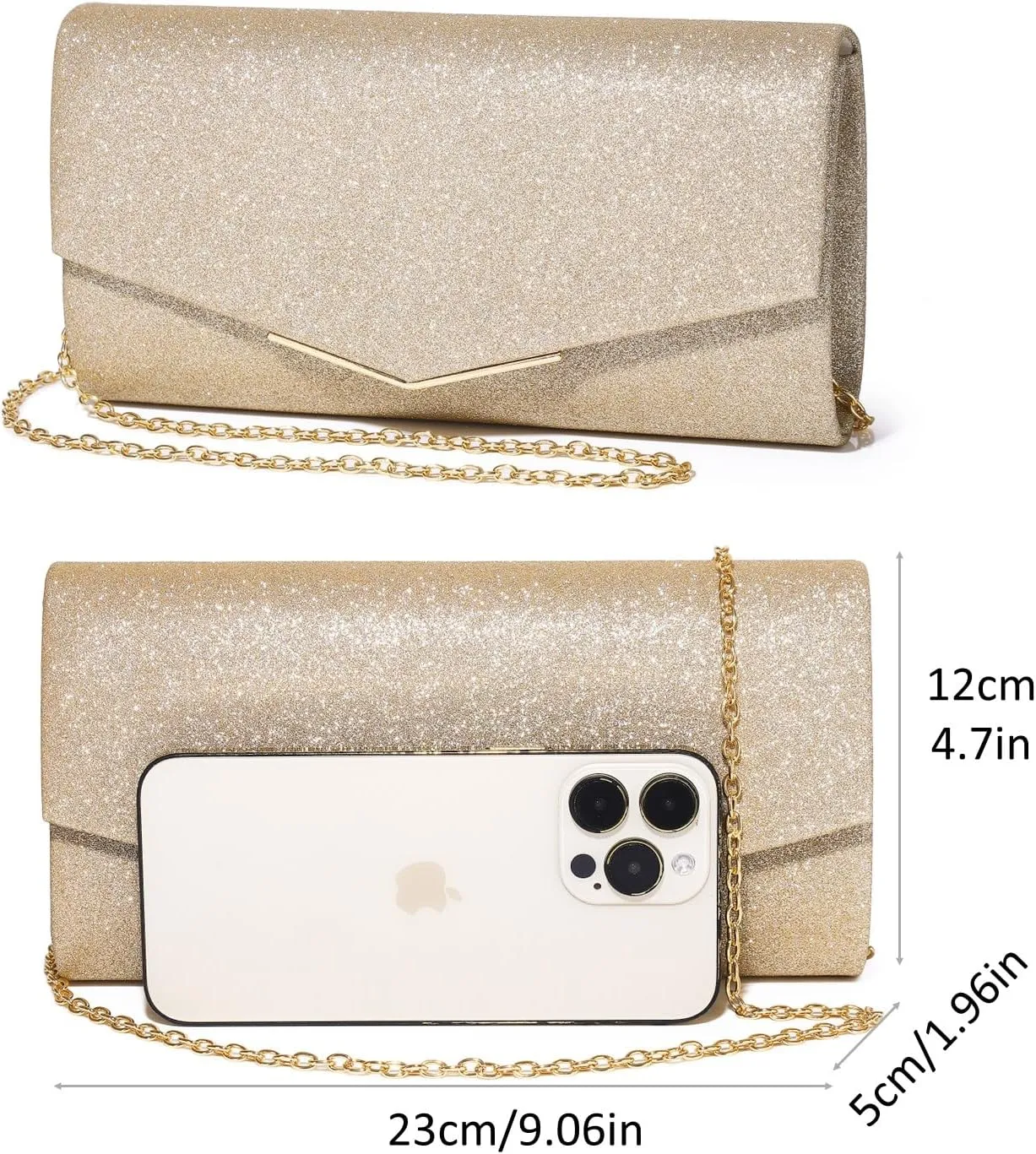 Clutch Purses For Women Evening Bags Shining Envelope Handbags Shoulder Crossbody bag for Women Wedding Party Prom