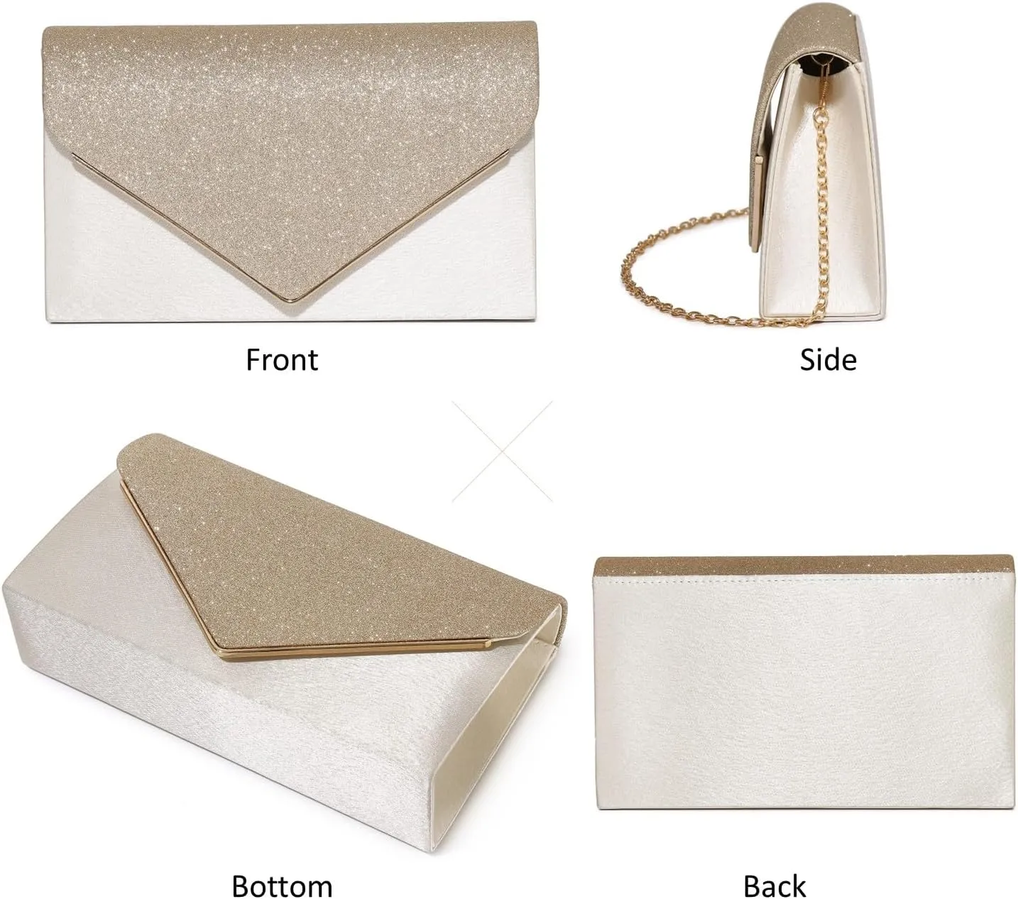 Clutch Purses For Women Evening Bags Shining Envelope Handbags Shoulder Crossbody bag for Women Wedding Party Prom