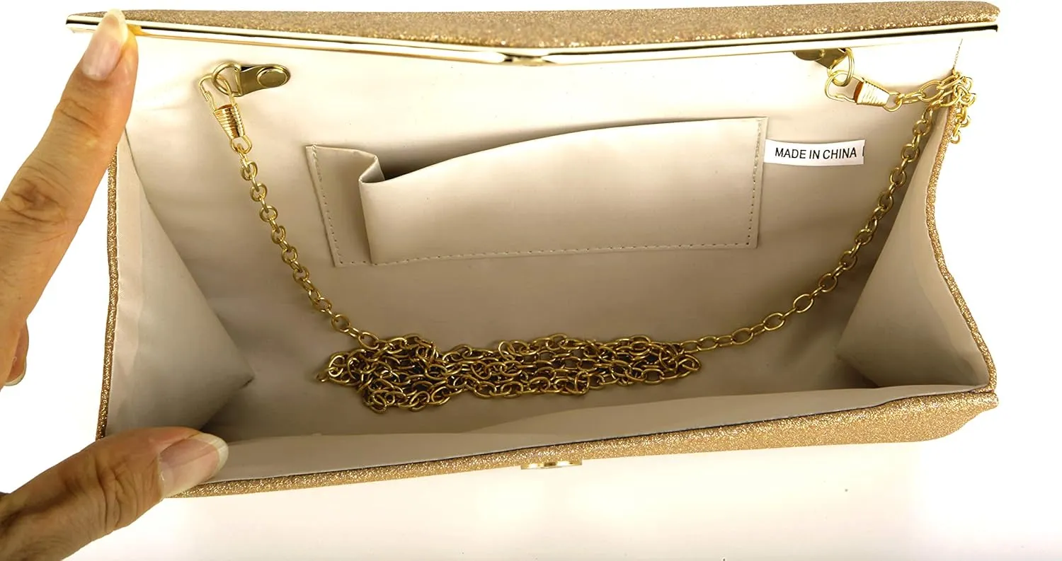 Clutch Purses For Women Evening Bags Sparkling Shoulder Envelope Party Cross Body Handbags