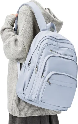 College Backpack For Women Men,Lightweight High School Bag,Backpack With Lots Of Pockets,Cute Bookbag For Teens Boys Girls,Casual Daypack Backpack For School(Blue)