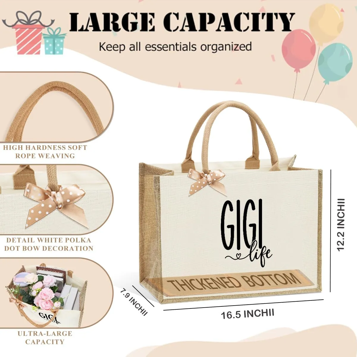 Crap Bag Healthy Boss Best ball mom Nana Auntie Mimi Granny Mamaw Mama Gifts Burlap reusable grocery bags for Women