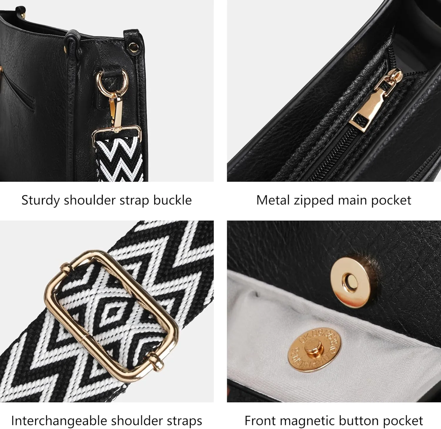 Crossbody Bags for Women 7-Pockets Purses for Women Vegan Leather Hobo Bag Shoulder Bag Handbags with Ajustable Strap