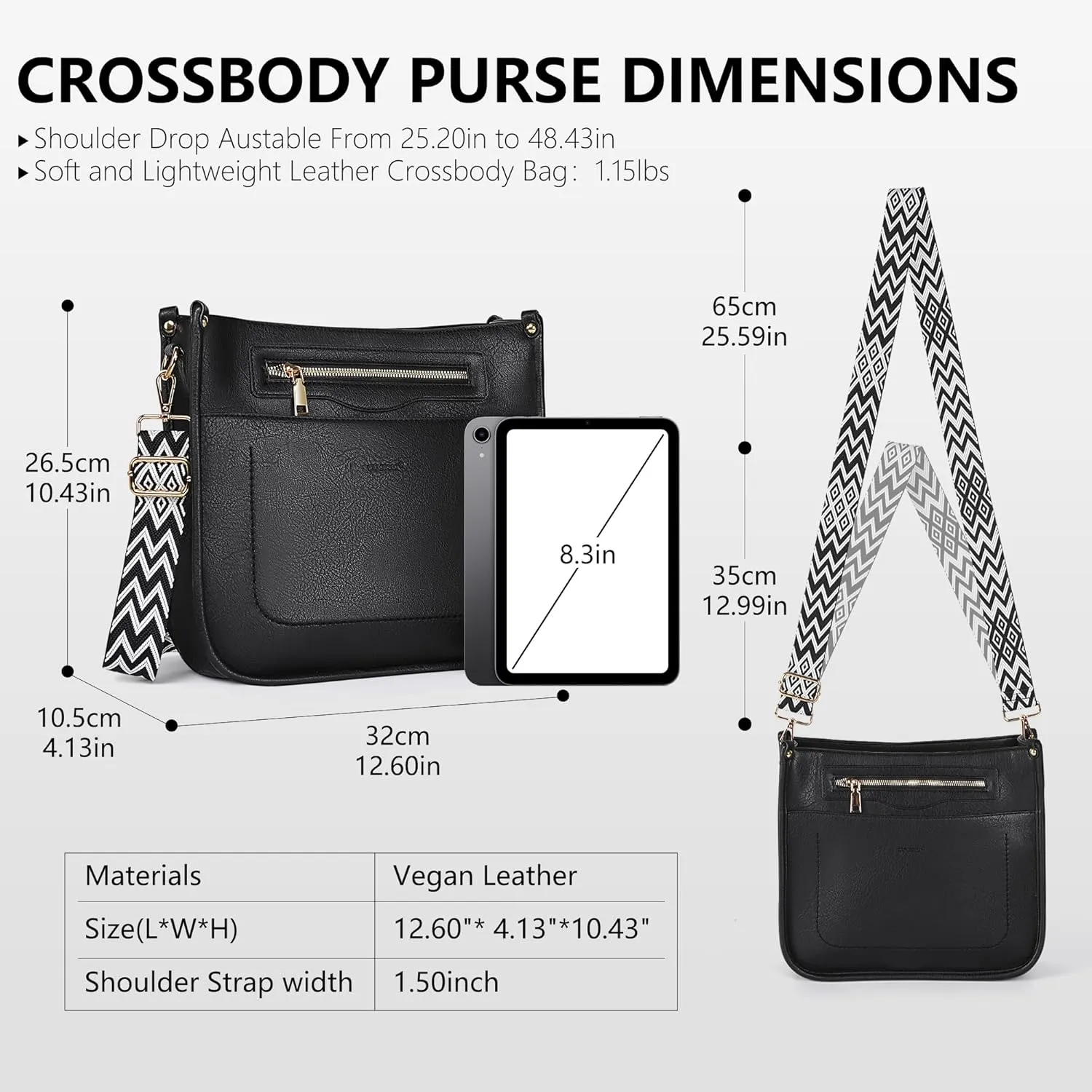 Crossbody Bags for Women 7-Pockets Purses for Women Vegan Leather Hobo Bag Shoulder Bag Handbags with Ajustable Strap
