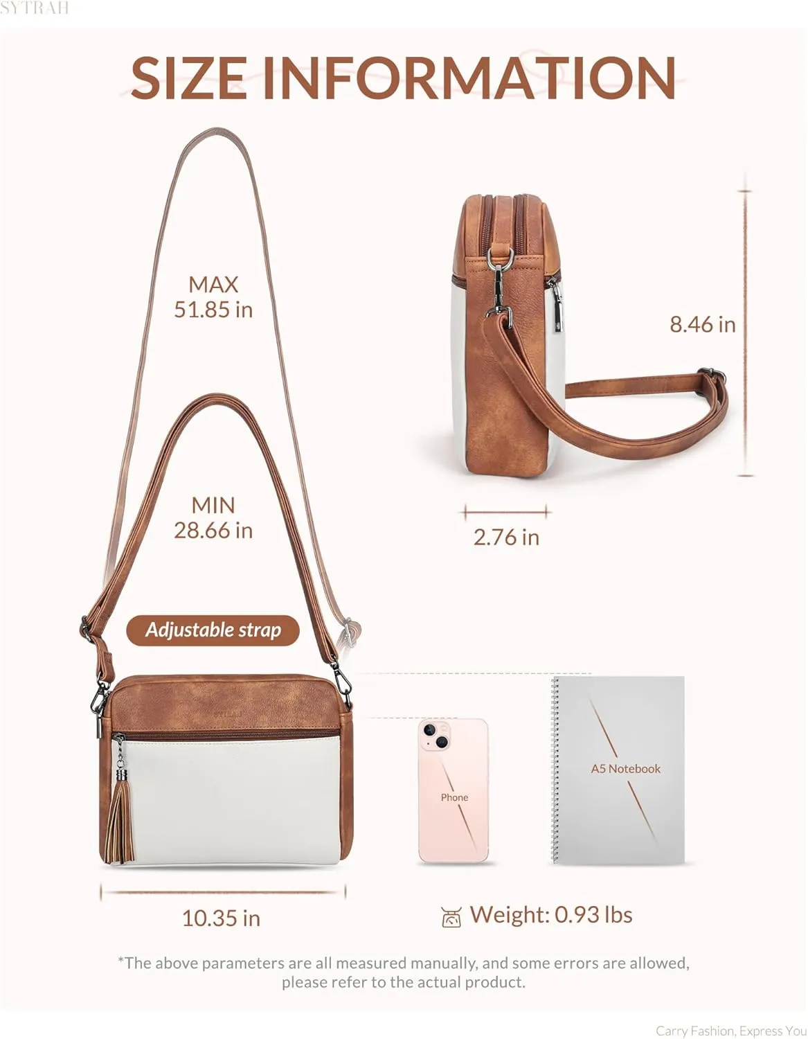 Crossbody Bags for Women, Crossbody Purse Soft Leather Purses for Women Shoulder Handbags with Tassel