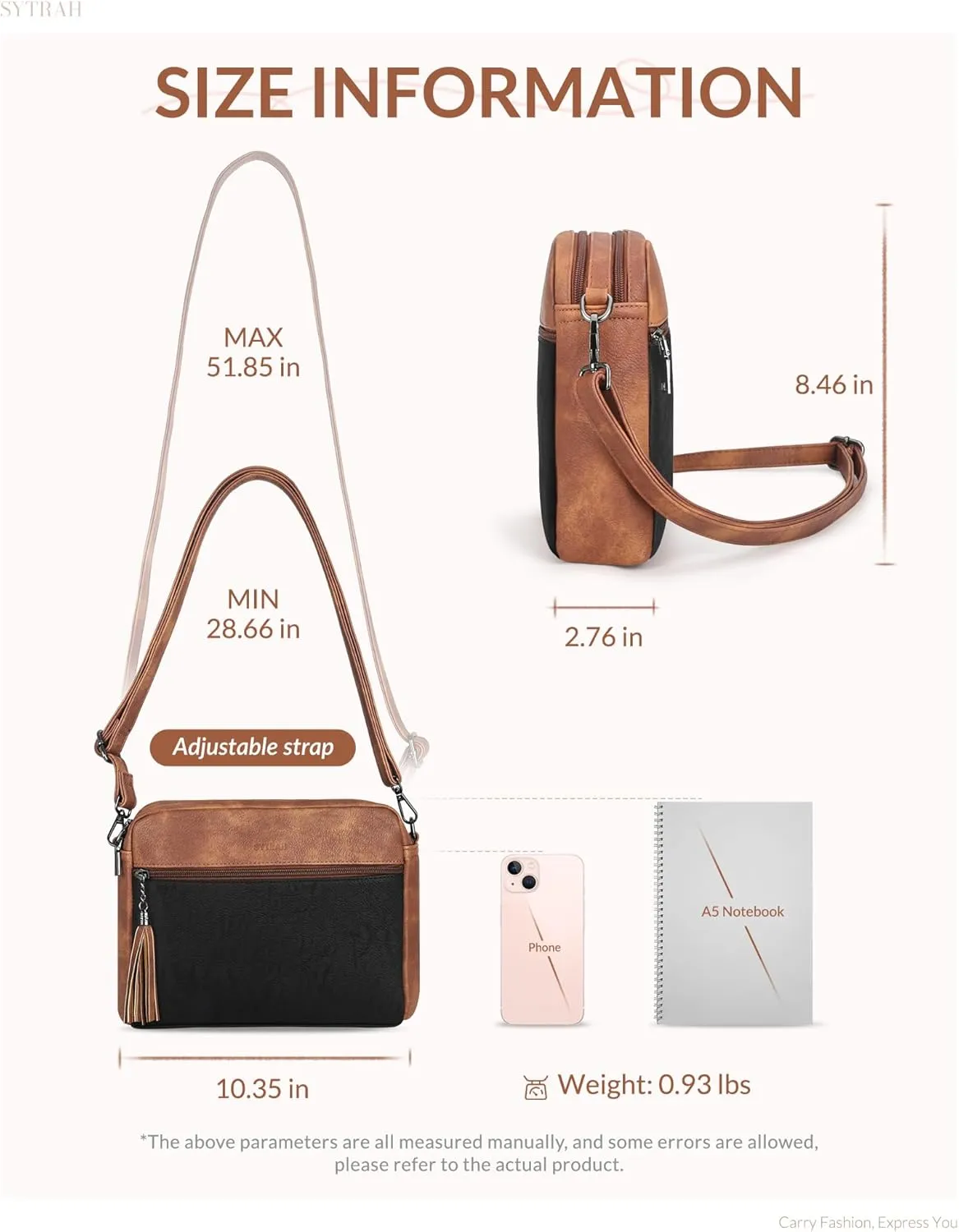 Crossbody Bags for Women, Crossbody Purse Soft Leather Purses for Women Shoulder Handbags with Tassel