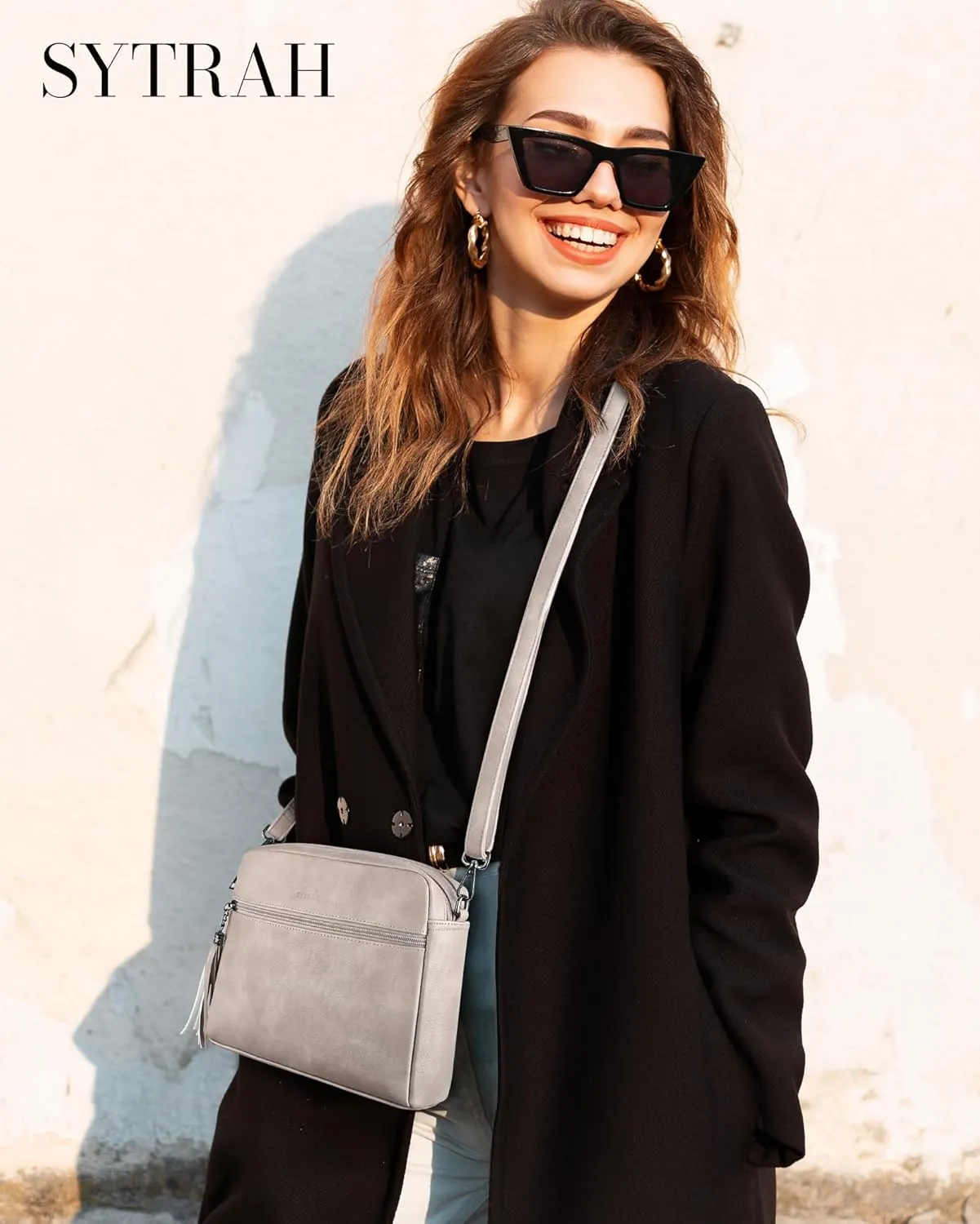 Crossbody Bags for Women, Crossbody Purse Soft Leather Purses for Women Shoulder Handbags with Tassel