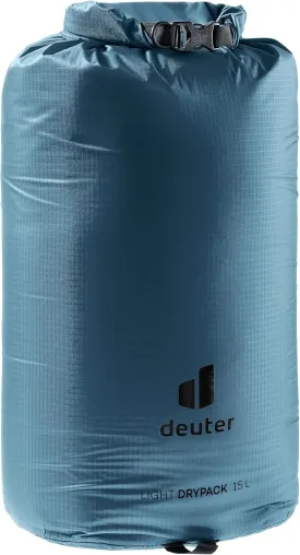 Deuter Light Drypack, Water-Resistant Ripstop Roll-Top Dry Pack Sack Keeps Gear Dry for Hiking, Trekking, Camping & Kayaking
