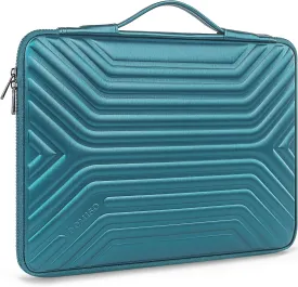 DOMISO 15.6 Inch Shockproof Waterproof Laptop Sleeve with Handle Lightweight Soft EVA Tablet Case for 15.6" Laptops/Lenovo IdeaPad/Acer Aspire E15 / HP ENVY 15 / Dell, Teal