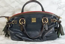 Dooney & Bourke Purse: Navy Leather Satchel Dooney & Bourke Purse: Navy Leather Satchel