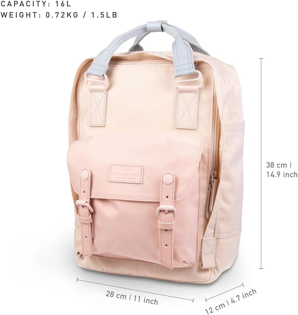 Doughnut Travel Laptop Backpack, Slim Durable Daypack Backpacks, Water Resistant Computer 16L Bag for Men & Women Fits 14 Inch Notebook(NT HAZY X SOFT SUNRISE)