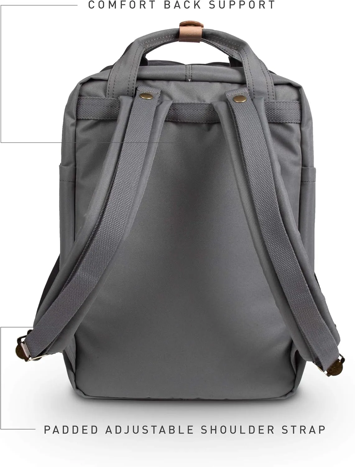 Doughnut Travel Laptop Backpack, Slim Durable Reborn Series Daypack Backpacks, Water Resistant College School Computer Bag for Men & Women Fits 14 Inch Notebook(Dark Grey)