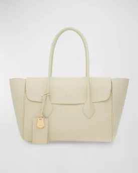 East-West Leather Top-Handle Bag